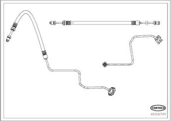 Fren Hortumu Arka Sağ veya Sol PSA ORJINAL 9801034480  9801034480 4888GT