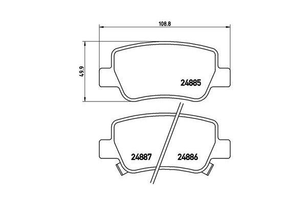 Fren Disk Balata Arka Toyota Avensis Combi (T27)(2008->)  AYD 60251AA
