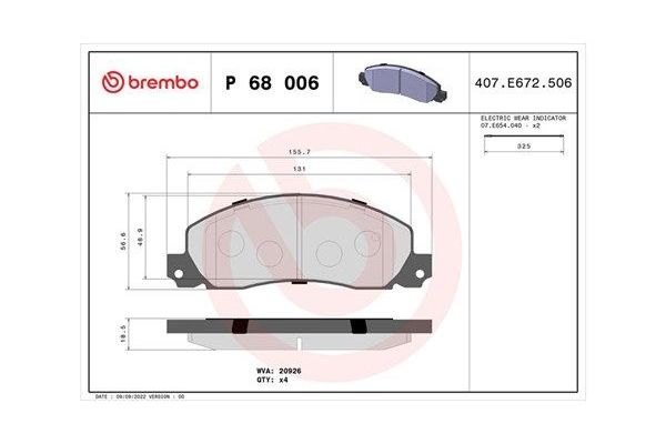 Fren Disk Balata Ön Toyota Yaris (P13)(2014->)  MAGNETI MARELLI 363700468006