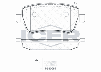 Fren Disk Balata Arka OTOZONE FDA2022-R  71772220 71772219 7 177 221 9 7 177 222 0 77363607 7 736 360 7 77363610 7 736 361 0 77364168 7 736 416 8 77364169 7 736 416 9
