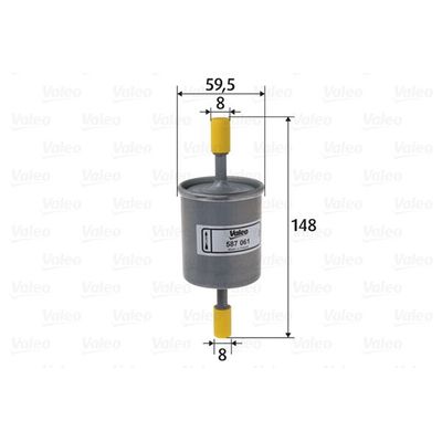 Yakıt Filtresi  Daewoo Kalos (2002->)  VALEO 587061