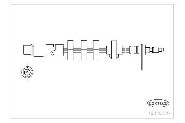Fren Hortumu Ön Sol Peugeot 406 S.Wagon (S1/S2)(01.1997->)  CAVO C900 421A