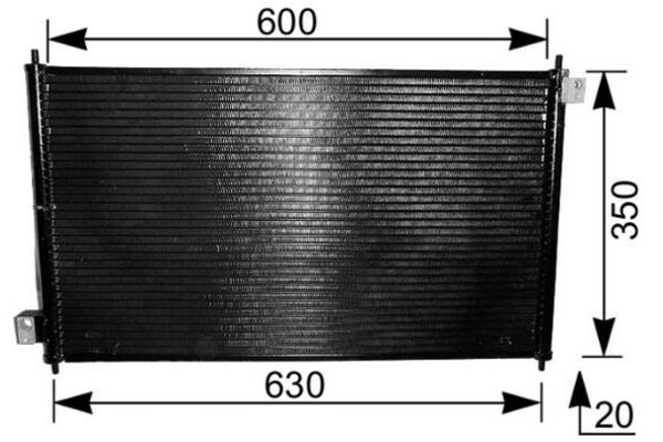 Klima Radyatörü  Honda Accord (CG7-9/CH1-7)(10.1998->)  MAHLE AC 232 000S