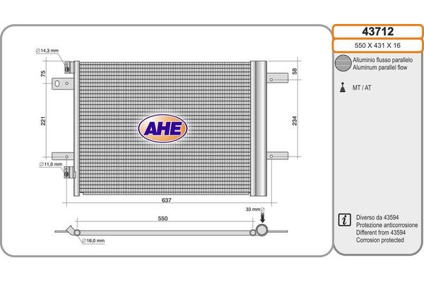 Klima Radyatörü  Fiat E- Doblo (361) Combi (2022->)  PSA ORJINAL 9818195180