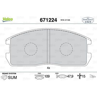 Fren Disk Balata Ön VALEO 671224