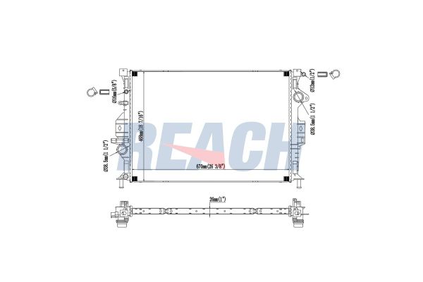 Su Radyatörü  Ford Mondeo 4/5 Kapı (CA2)(2007->)  EUROCRAFT EU F24268-010
