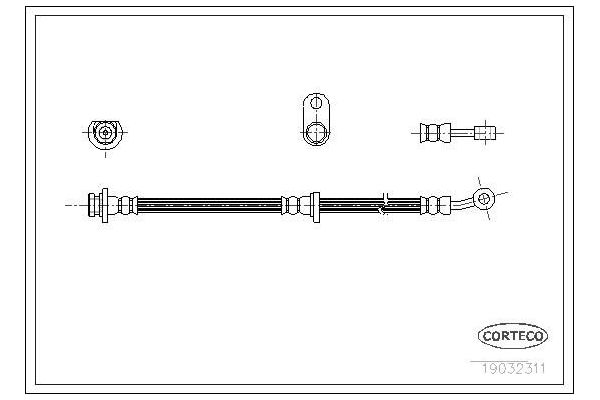 Fren Hortumu Arka Sağ veya Sol Honda Civic 3 Kapı (EP)(07.2001->)  CORTECO 19032311