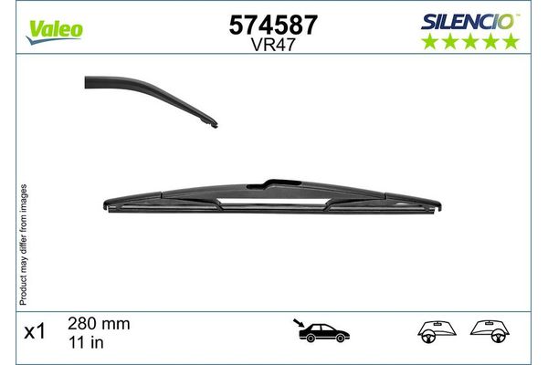 Silecek Süpürgesi Arka   Kia Stonic (YBCUV)(2017->)  VALEO 574587