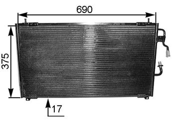 Klima Radyatörü  MAHLE AC 175 000S  6453JA 6453.JA 6453V0 6455Y1 E163299