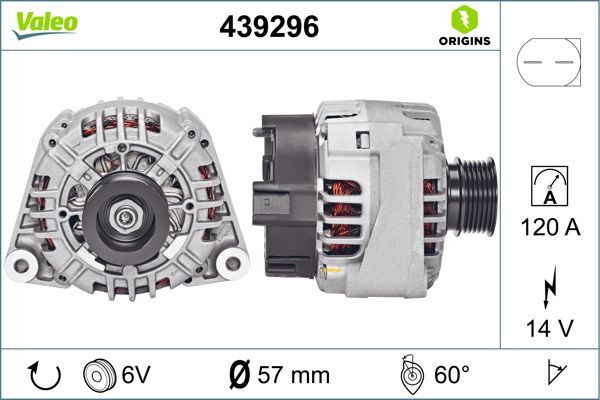 Alternatör  VALEO 439296
