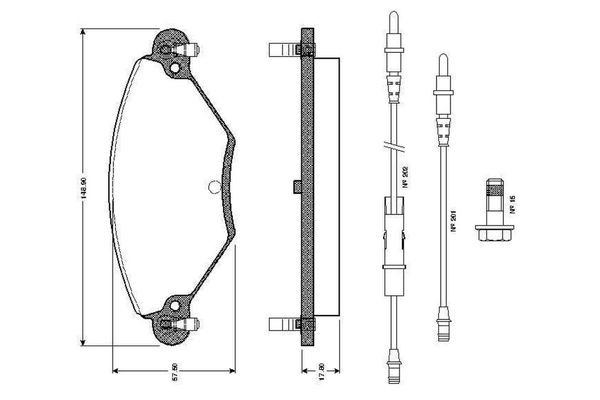 Fren Disk Balata Ön Citroen C5 5 Kapı (03.2001->)  BOSCH 0 986 TB2 399