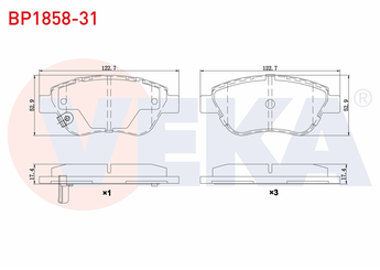 Fren Disk Balata Ön VEKA BP1858-31  