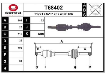 Aks Komple Ön Sağ NAGAMA NDS-SZ002  4410160A20 4410178E00000 4410185C20