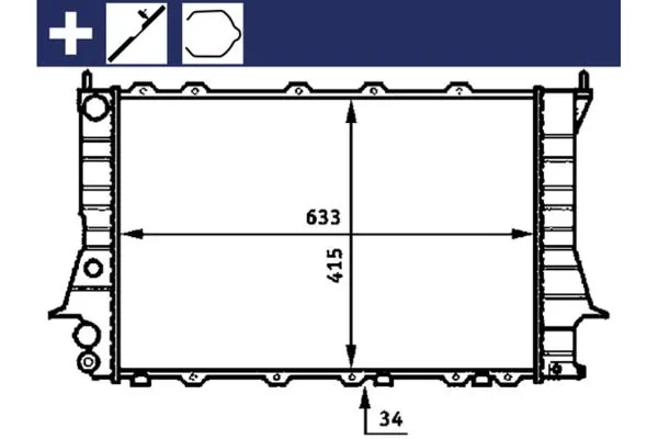 Su Radyatörü  Audi A6 Sedan (C4)(06.1994->)  MAHLE CR 358 000S
