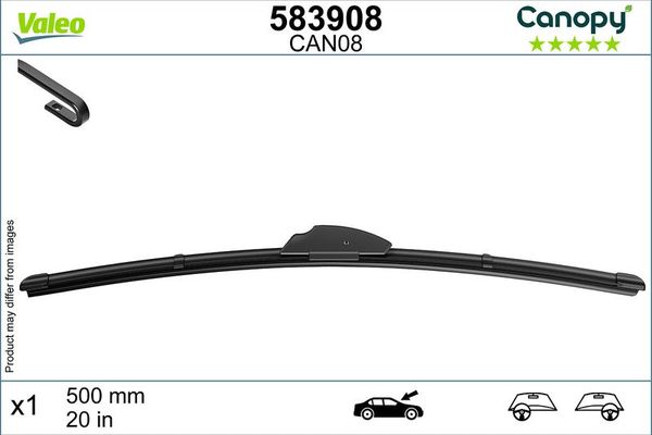 Silecek Süpürgesi Ön  500 mm - 20 inç Audi 200 Sedan/Avant (447)(08.1983->)  VALEO 583908