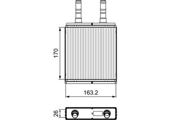 Kalorifer Radyatörü  VALEO 812409  9722122000 97221-22000 9722122001 97221-22001