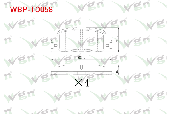 Fren Disk Balata Arka WGN WBP-TO058