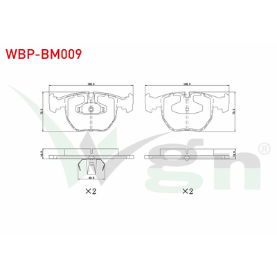 Fren Disk Balata Ön BMW 5 Serisi Sedan (E39)(1995->)  WGN WBP-BM009