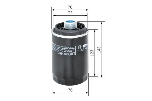 Yağ Filtresi  BOSCH F 026 407 179