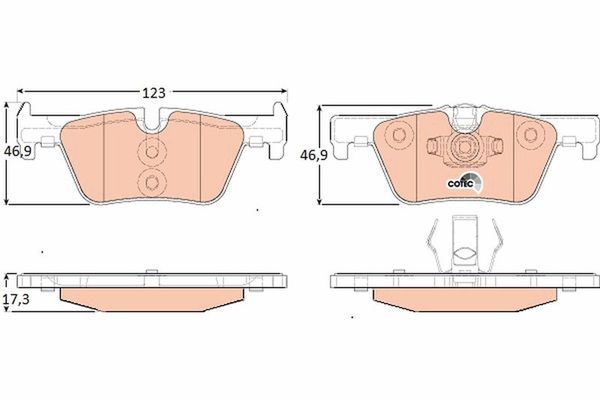 Fren Disk Balata Arka BMW 3 Serisi Gran Turismo (F34)(2013->)  TRW GDB1919