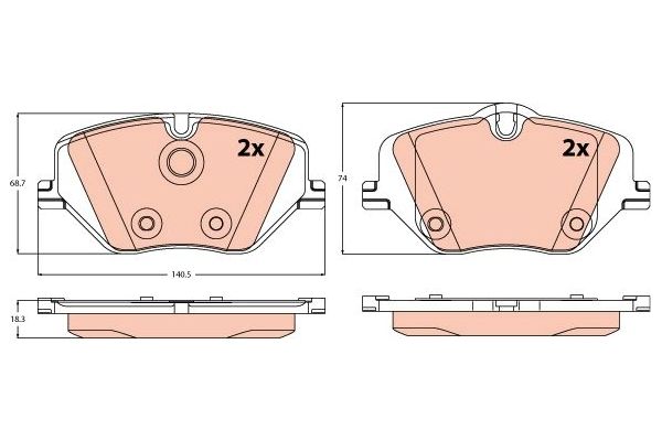 Fren Disk Balata Ön BMW X1 Serisi (U11)(2022->)  TRW GDB2608