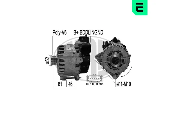 Alternatör  Citroen Spacetourer / Space (06.2016->)  PSA ORJINAL 9815455980