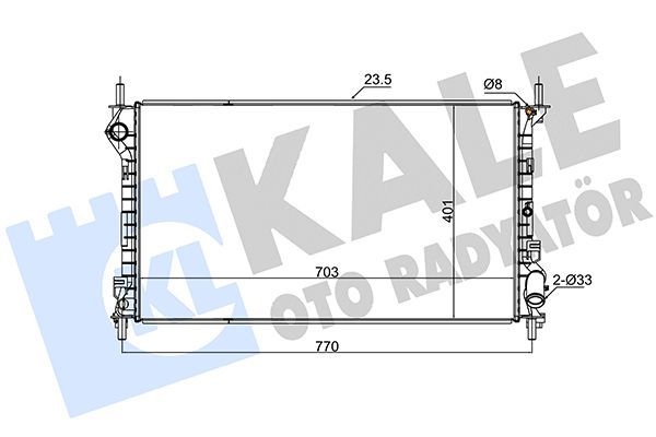 Su Radyatörü  Ford Transit Connect (TC7)(2002->)  KALE 180800