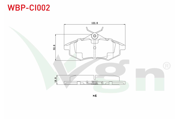 Fren Disk Balata Ön WGN WBP-CI002