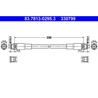 Fren Hortumu Ön Sağ veya Sol ATE 83.7813-0295.3