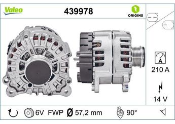Alternatör  VALEO 439978  59903024B 59903024BX 059903024B 059903024BX 59903024J 059903024J 59903024JX 059903024JX