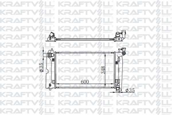 Su Radyatörü  Toyota Avensis (T25)(2003->)  KRAFTVOLL 08040061