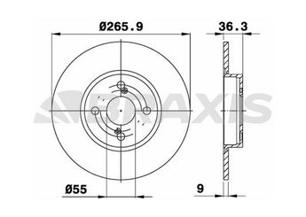 Fren Disk Ayna Arka Sağ ve Sol BRAXIS AE0475  DF4560 4243112150
