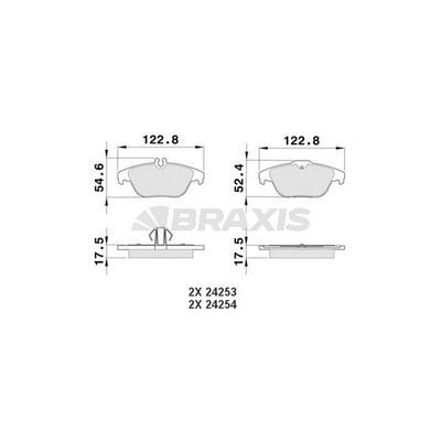Fren Disk Balata Arka BRAXIS AA0091