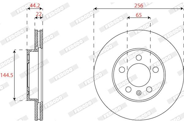 Fren Disk Ayna Ön Sağ ve Sol Skoda Fabia (PJ3)(06.2021->)  FERODO DDF2663C