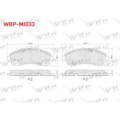 Fren Disk Balata Arka Abarth Stilo (192)(2001->)  WGN WBP-MI033