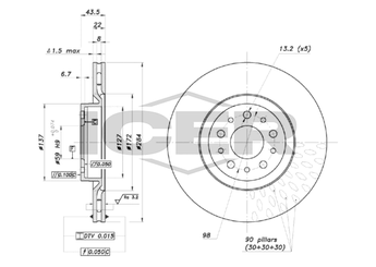 Fren Disk Ayna Ön Sağ ve Sol FIAT ORJINAL 52067393  52067393 52017292 52017293 52067394