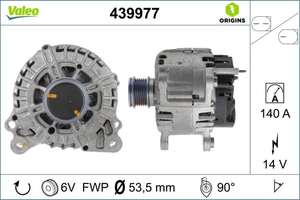 Alternatör  Audi A3 (8V1)(03.2012->)  VALEO 439977