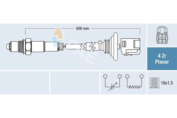 Oksijen (Lambda) Sensörü  Toyota Avensis Combi (T25)(2003->)  FAE 77521