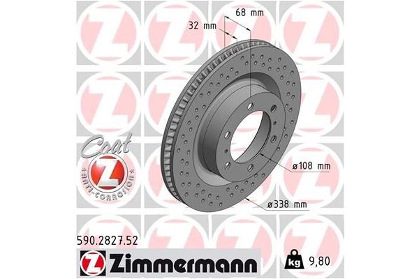 Fren Disk Ayna Ön Sağ ve Sol Toyota Land Cruiser (J15)(2018->)  ZIMMERMANN 590.2827.52