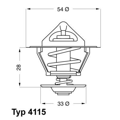 Termostat 92 °C  Opel Kadett E (1984->)  WAHLER 4115.92D