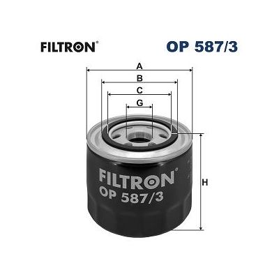 Yağ Filtresi  Mitsubishi Colt (C50A)(1989->)  FILTRON OP 587/3