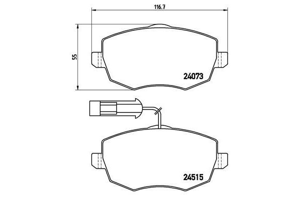 Fren Disk Balata Ön Lancia Ypsilon (101)(09.2003->2012)  BREMBO P 23 128