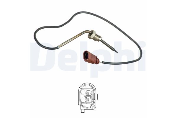 Egzoz Sıcaklık Sensörü  Audi A8 (4H2/4H8)(11.2009->)  DELPHI TS30187