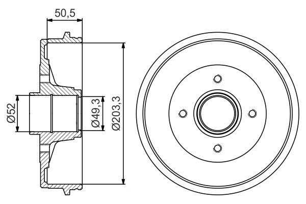 Kampana Arka Sağ veya Sol Renault Symbol II (2008->)  BOSCH 0 986 477 211