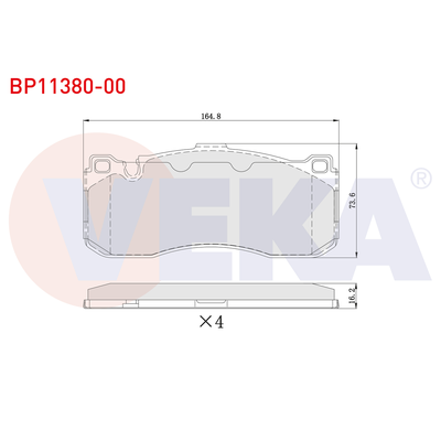 Fren Disk Balata Ön BMW 1 Serisi Cabrio (E88)(2007->)  VEKA BP11380-00