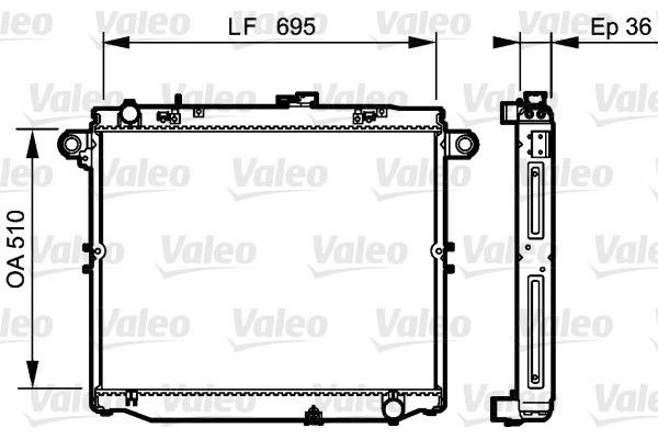 Su Radyatörü  Toyota Land Cruiser (J10)(1998->)  VALEO 734191