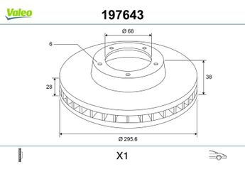 Fren Disk Ayna Ön Sağ ve Sol VALEO 197643  197643 40206EB300 40206-EB300