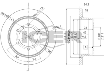 Fren Disk Ayna Arka Sağ ve Sol MGA 50876  MB618797 MB 618797