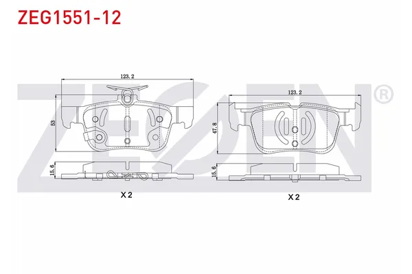 Fren Disk Balata Arka Ford Galaxy (CDR)(2015->)  ZEGEN ZEG1551-12
