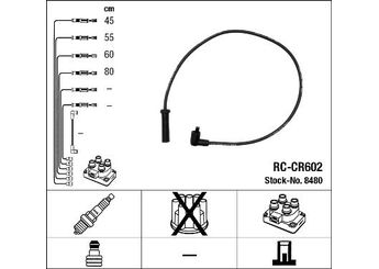 Buji Kablosu  NGK 8480  5967N1 9617237080 96 17 23 70 80 5967L3 5967.L3 5967L6 5967.L6 5967L8 5967.L8 5967.N1 9608885180 96 088 851 80